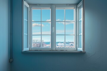 Fototapeta premium Urban landscape with towering skyscrapers and busy streets