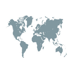 World map. Modern color vector map. Silhouette map	