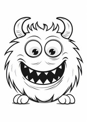 Colorful Monster Illustration for Kids' Fun Generative AI