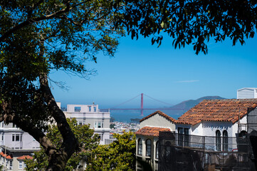 Beautiful views of San Francisco and Golden Gate Bridge