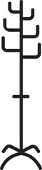 Coat stand fill icon. Hanger in lobby or hallway. Item of furniture to hung coat. Interior of room in house For Personal And Commercial Use. vector for apps and website on transparent background.