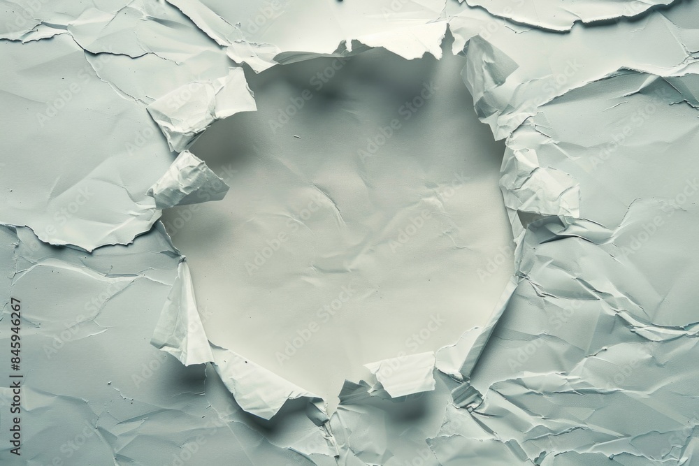 Poster a piece of paper with a single hole punched out, useful for organizing or separating items