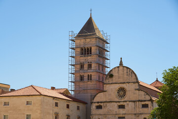 Roofs and buildings in old city of Zadar Croatia.