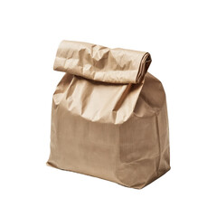 Obraz premium Isolated PNG Brown Paper Bag, GENERATIVE AI