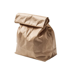 Obraz premium Isolated PNG Brown Paper Bag, GENERATIVE AI