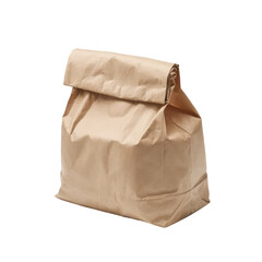 Obraz premium Isolated PNG Brown Paper Bag, GENERATIVE AI