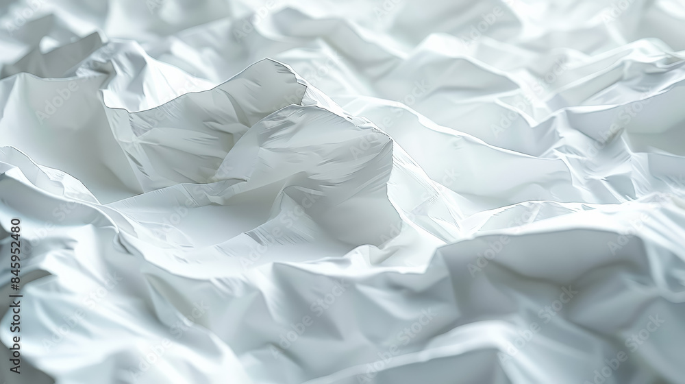 Poster the image is a close up of a white sheet of paper with a crumpled texture. the paper appears to be t