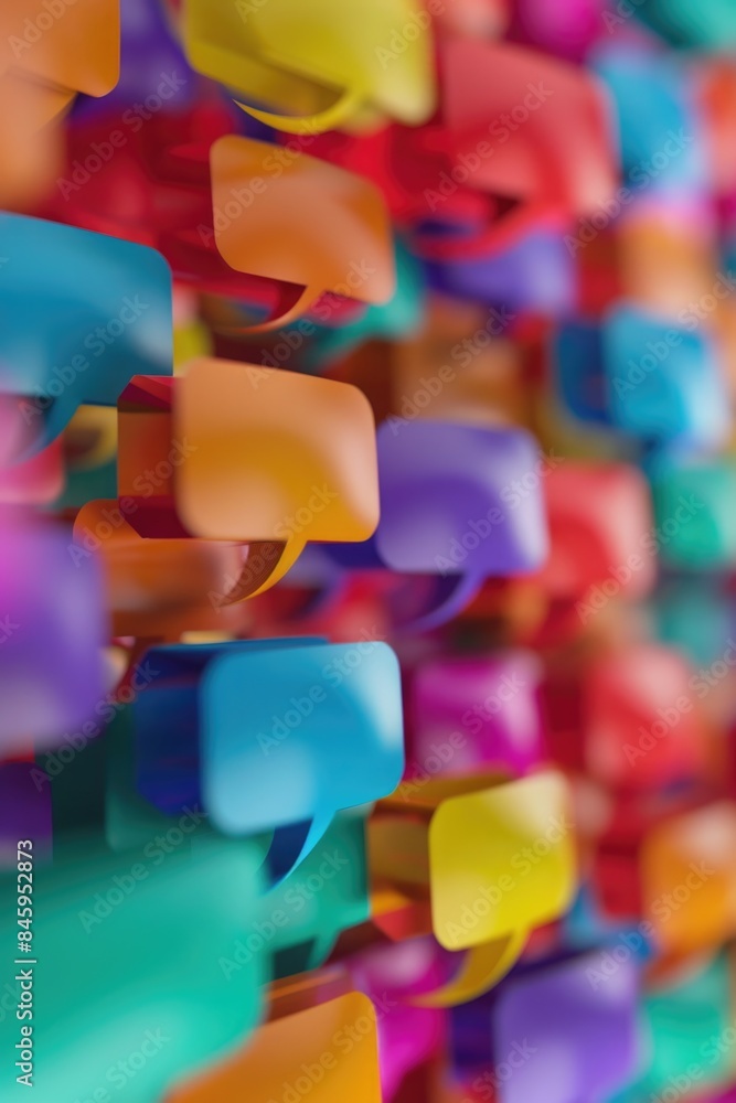 Poster a bunch of colorful paper notes hang from a wall, providing a fun and creative background for variou