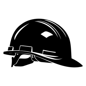 black hard hat side view clip art preview