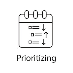 Prioritizing Icon. Vector Icon Design