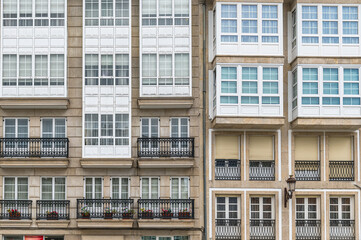 Architecture detail in Lugo, Galicia, Spain
