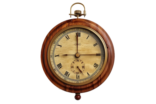 Vintage Barometer Isolated on Transparent Background