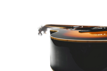 Acoustic Guitar Isolated on Transparent Background