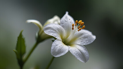 Fototapeta premium Beautiful white flower close-up