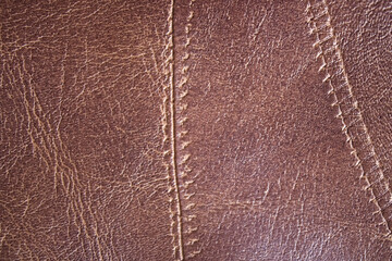 Abstract brown leather texture surface background            