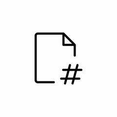 Fototapeta premium file document hash tag icon
