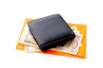 Wallet with Ten Thousand Yen Bills, Japanese Yen Notes