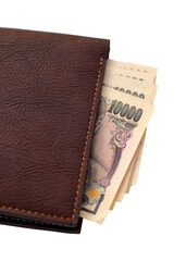 Wallet with Ten Thousand Yen Bills, Japanese Yen Notes