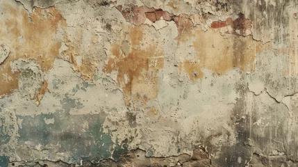 Handdoek met foto Verweerde muur Texture of weathered plaster walls  © AkuAku