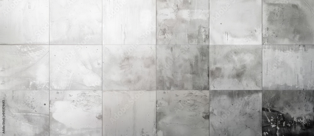 Aufkleber background of a concrete wall composed of square tiles creating a pattern, the surface is rough and 