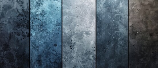 Concrete wall texture background showing a gradient of shades ranging from dark blue to grey, ideal for architecture, construction or building concepts