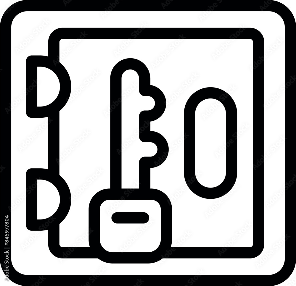 Poster strongbox door is locking with a key to keep the contents safe