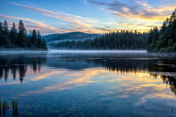 Fototapeta premium sunrise in the mountains