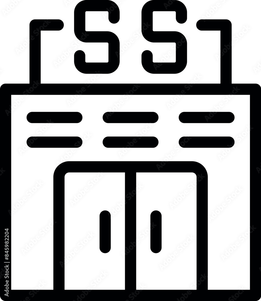 Poster this icon represents a secure server room, emphasizing data protection and security measures
