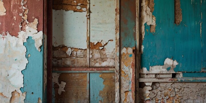 seamless background featuring chipped plaster, subtle cracks, and aged paint layers, evoking the rustic charm and historical depth of old, timeworn buildings with a storied past