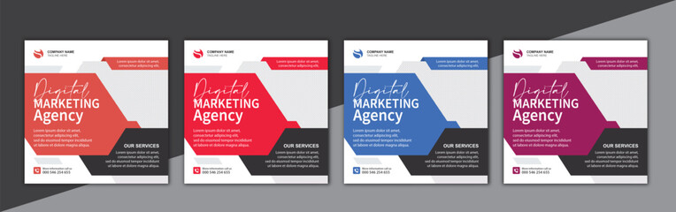 Digital marketing agency and corporate social media post template