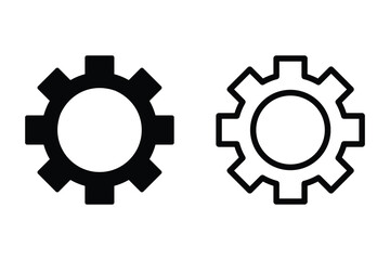 Set of gear icon collection. Gear setting icon. settings icon. Vector Illustration.