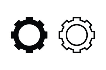 Set of gear icon collection. Gear setting icon. settings icon. Vector Illustration.