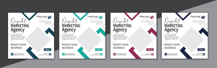 Digital marketing agency and corporate social media post template