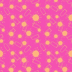 Medicine seamless bacteria pattern for wrapping paper and fabrics and linens