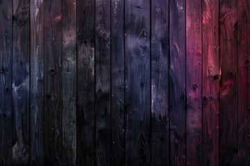 Beautiful wooden background with dark planks in a purple to black gradient, adding elegance to any design with its rustic and vintage feel