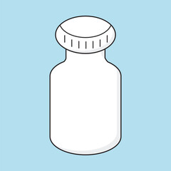 White blank pill bottle vector