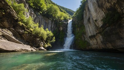 Fototapeta premium waterfall in the gorge