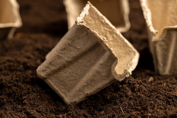 square containers for seedlings in agriculture