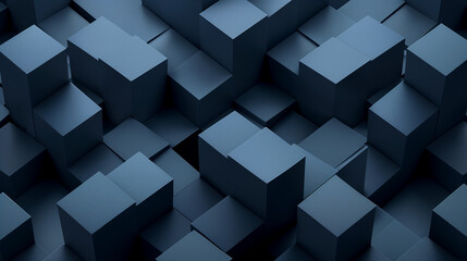 Abstract geometric background of the same shapes that are at different depths and create the illusion of volume
