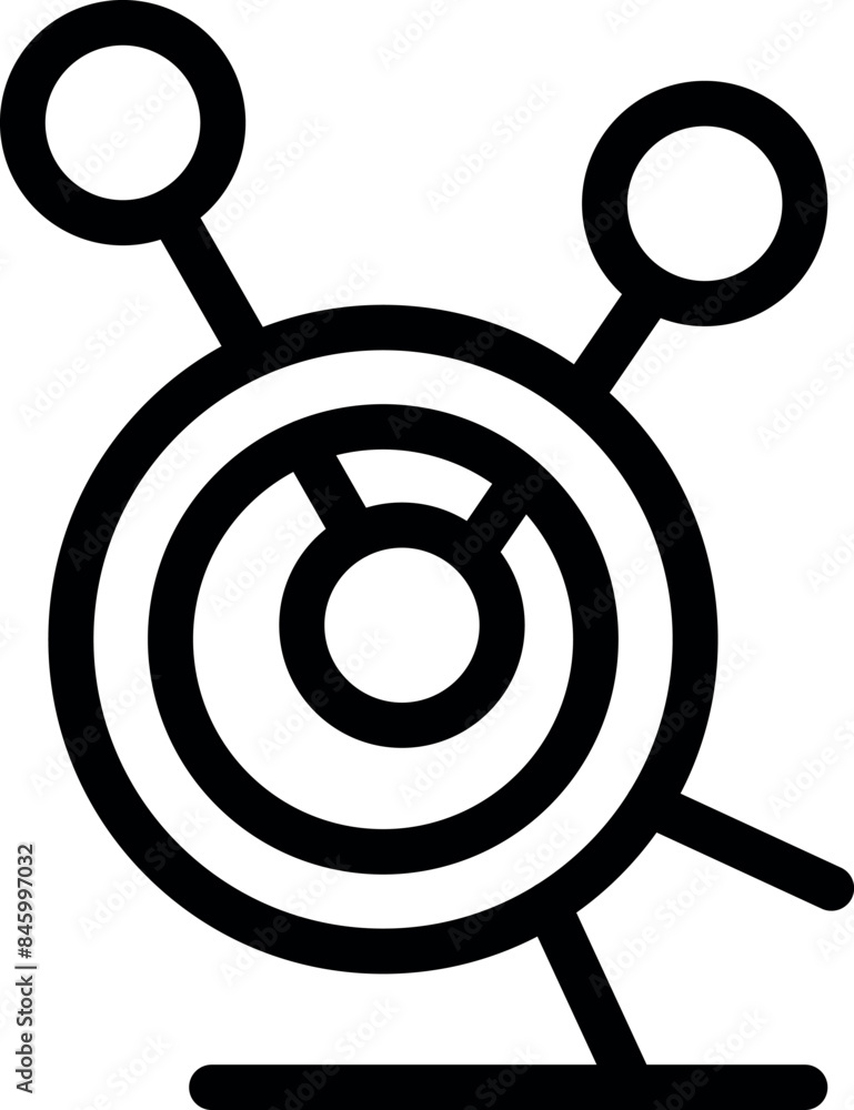 Poster simple icon representing a network of connections, ideal for technology and communication concepts