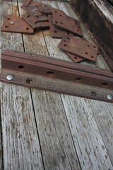 old wooden door with nails