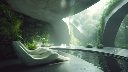 Obraz premium Vanguardia Verde: Arquitectura Futurista y Sustentable