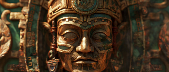 Obraz premium CULTURA MAYA , MURAL Y RETRATOS MAYAS