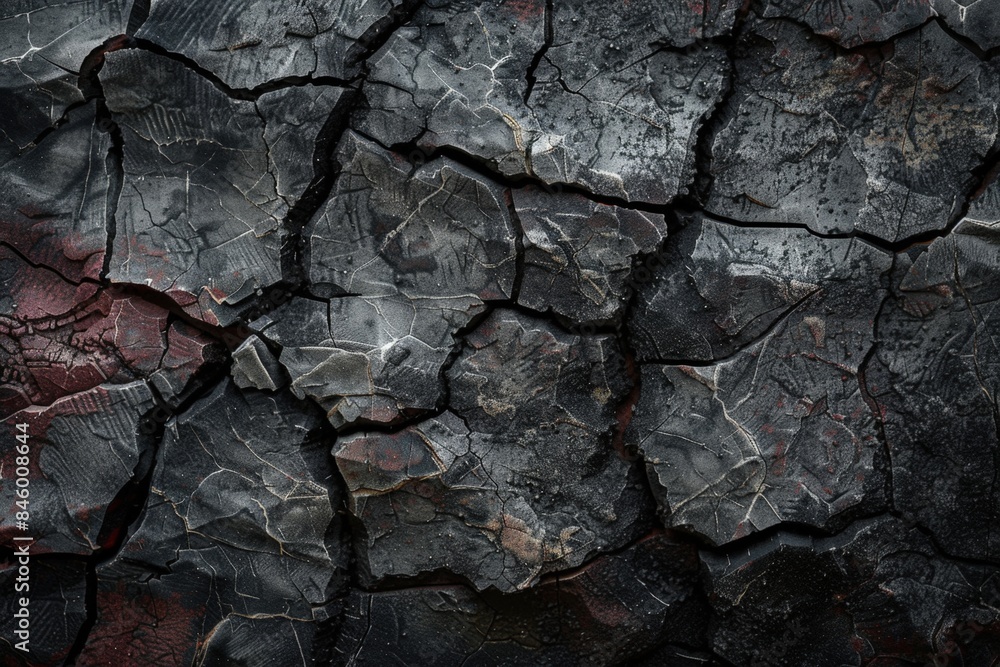 Poster captivating cracked stone texture with abstract pattern, showcasing weathered surface. grungy backgr