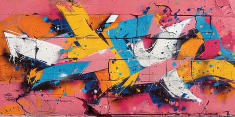 Fototapeta premium Colorful abstract graffiti art on a wall