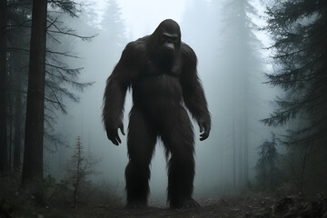 the legendary Bigfoot: iconic, mysterious forest dweller of North America