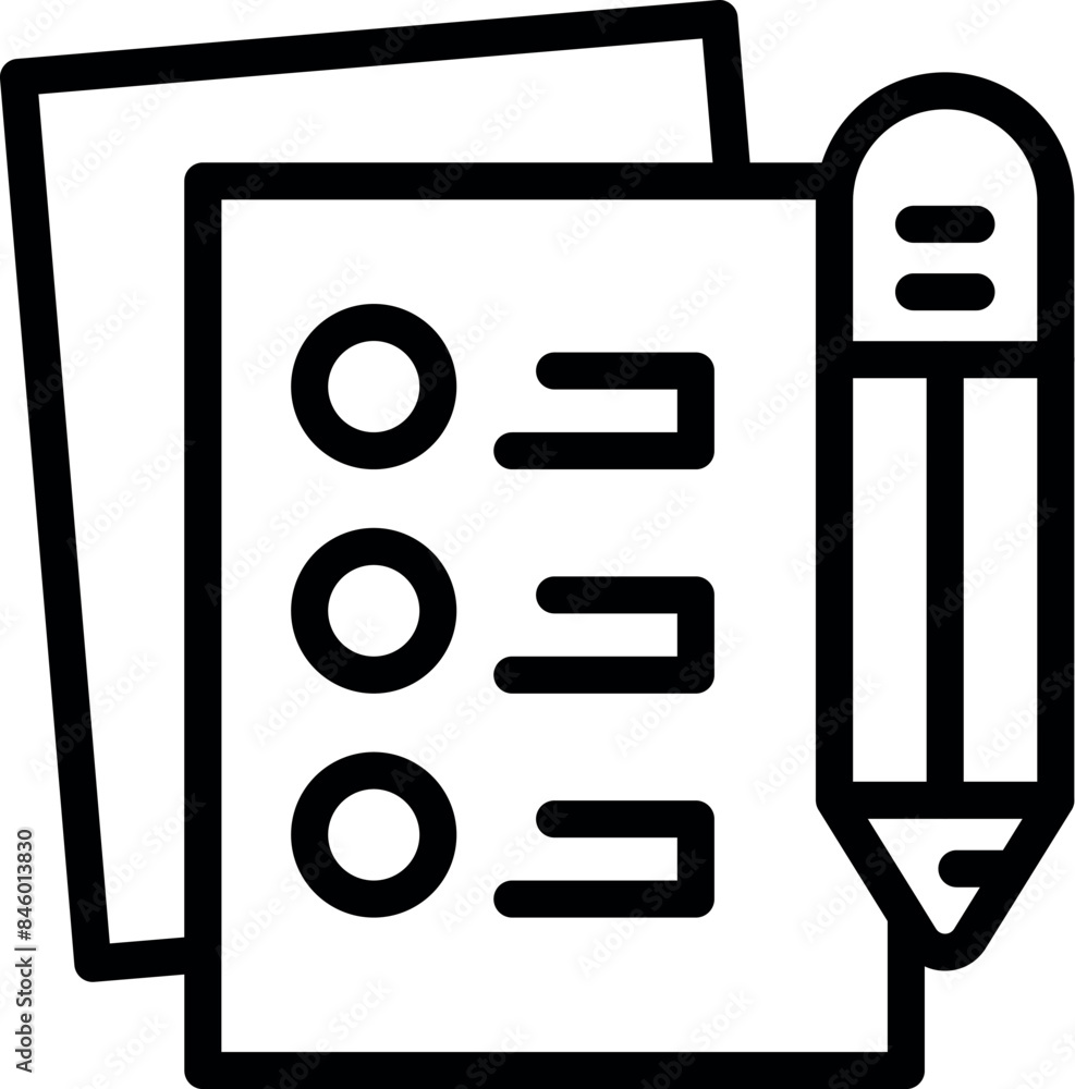 Poster businessman checking off completed tasks on checklist with pen, highlighting productivity and effici