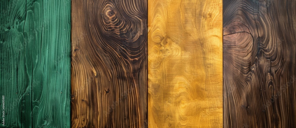 Poster vibrant array of wooden planks create a textured background with various grains and colors, perfect 