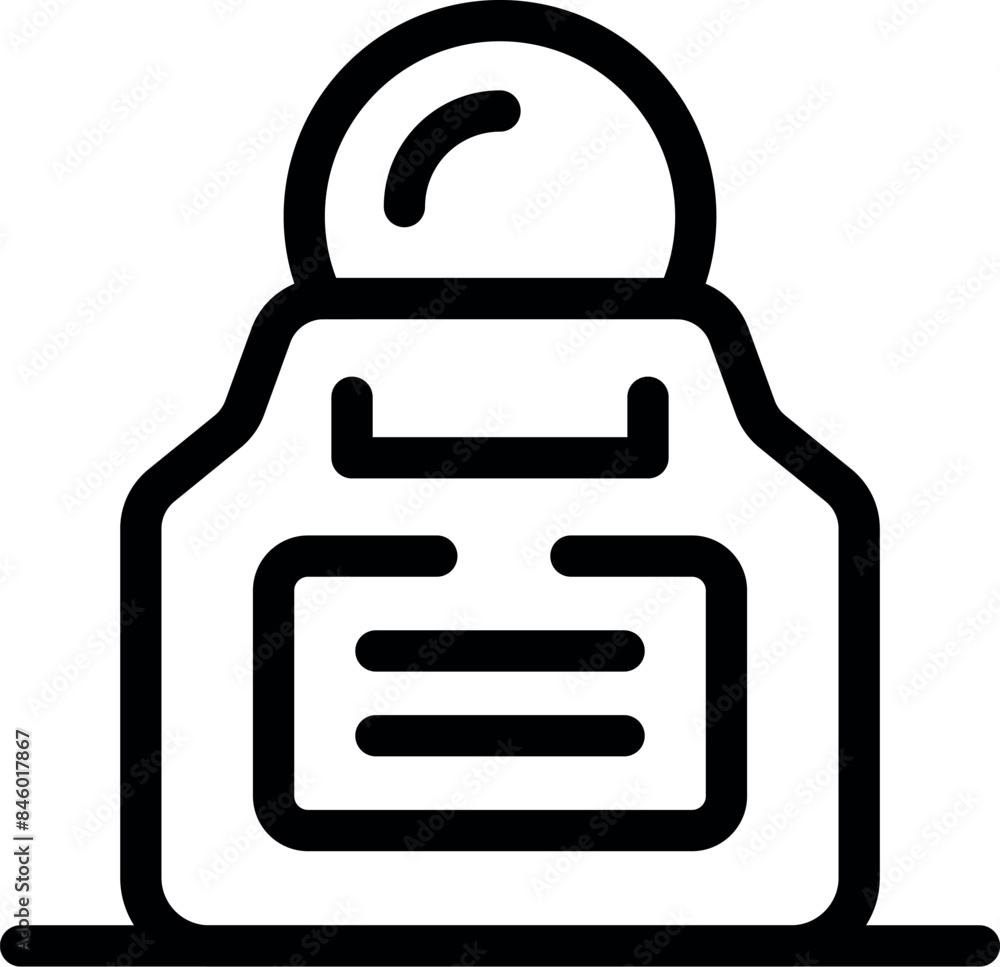 Poster electronic device with round display showing data with text lines and buttons on sides