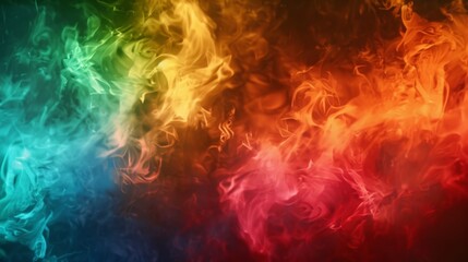 Fototapeta premium An explosion of colors come to life in this abstract smoke silhouette video.